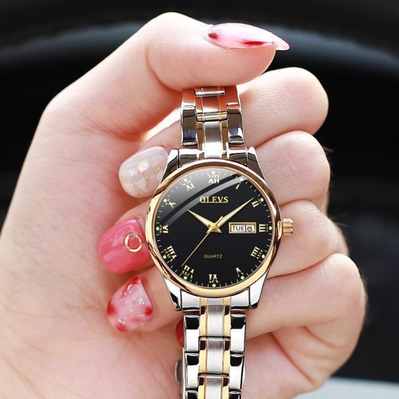 3-4 OLEVS Women's Watch Calendar Waterproof Luminous - Picture 1 of 6